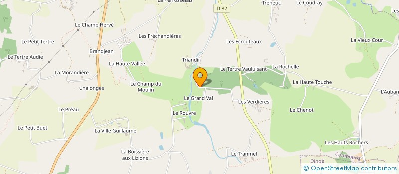 localisation de l'entreprise SCI DU GRAND VAL  COMBOURG