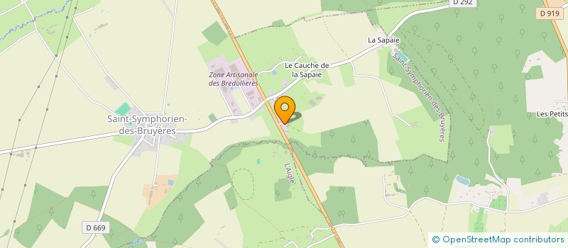 localisation de l'entreprise SCI DU GRAVERAY à SAINT-SYMPHORIEN-DES-BRUYERES