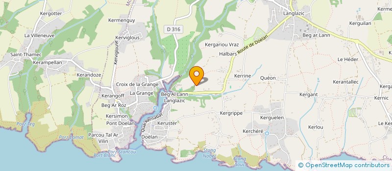 localisation de l'entreprise SCI DU GRENIER  CLOHARS-CARNOET