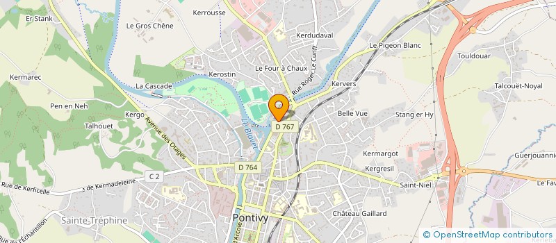 localisation de l'entreprise SCI DU GREVEL  PONTIVY