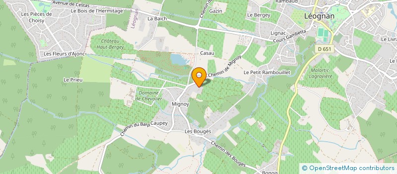 localisation de l'entreprise SCI DU GRIVET  LEOGNAN