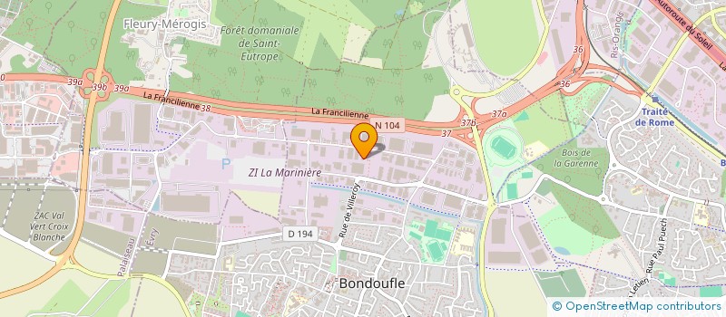 localisation de l'entreprise SCI DU GROS CHENE à BONDOUFLE