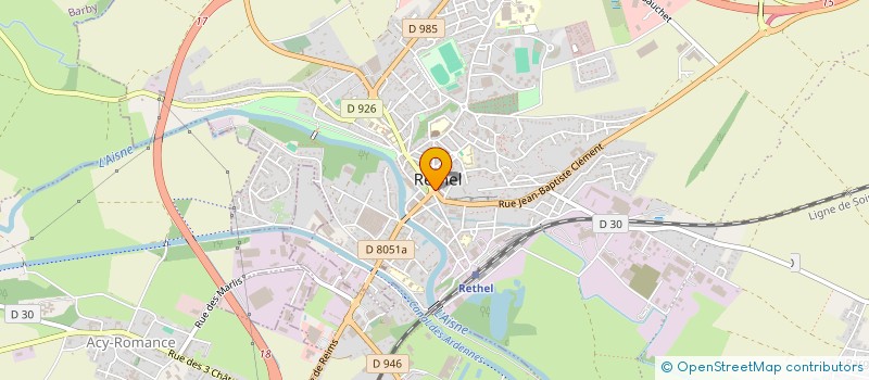 localisation de l'entreprise SCI DU GROUPE C G E  RETHEL