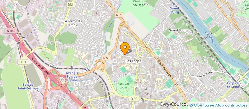 localisation de l'entreprise SCI DU GROUPE MEDICAL DE BOIS SAUVAGE  EVRY-COURCOURONNES