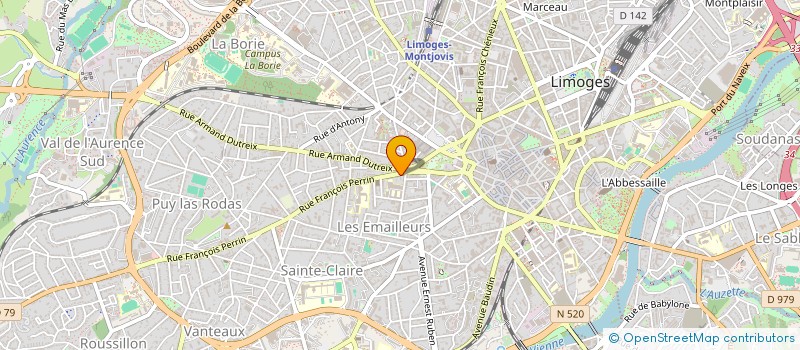 localisation de l'entreprise SCI DU GROUPE MEDICAL DES CARMES à LIMOGES
