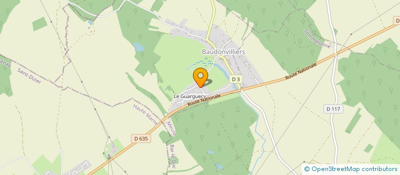 localisation de l'entreprise SCI DU GUARGUECY à BAUDONVILLIERS