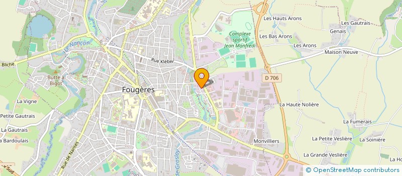 localisation de l'entreprise SCI DU GUE  FOUGERES