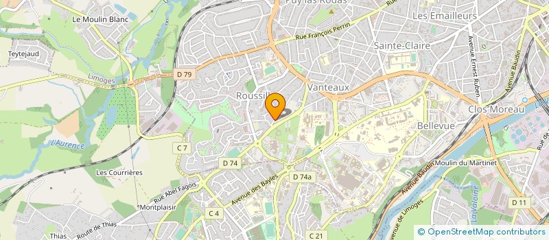 localisation de l'entreprise SCI DU GUE DE VERTHAMONT à LIMOGES