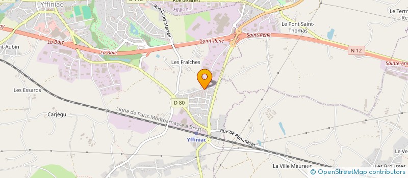 localisation de l'entreprise SCI DU HAUT DES CHAMPS  YFFINIAC