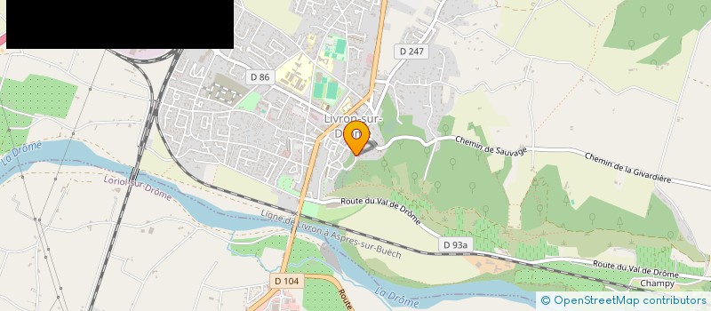 localisation de l'entreprise SCI DU HAUT LIVRON  LIVRON-SUR-DROME