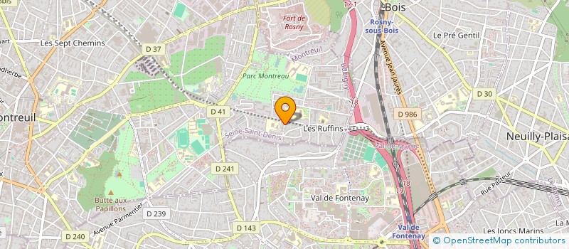 localisation de l'entreprise SCI DU HAUT MONTREUIL à MONTREUIL