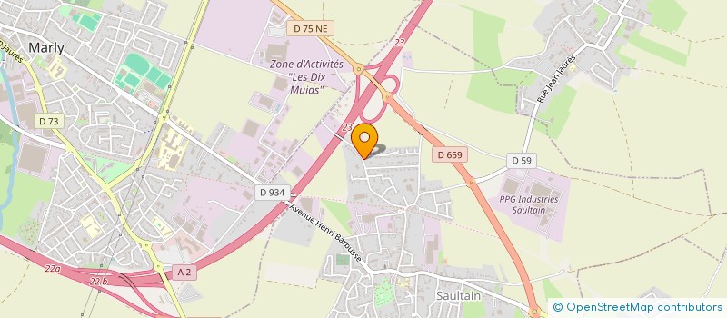 localisation de l'entreprise SCI DU HAUT RIEZ  SAULTAIN