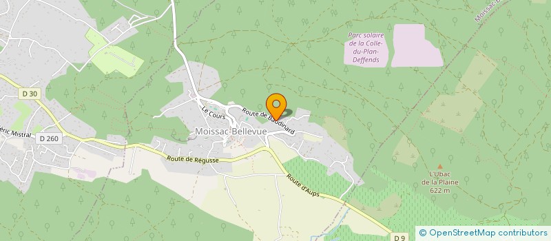 localisation de l'entreprise SCI DU HAUT VAR à MOISSAC-BELLEVUE
