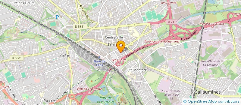 localisation de l'entreprise SCI DU HAVRE  LENS