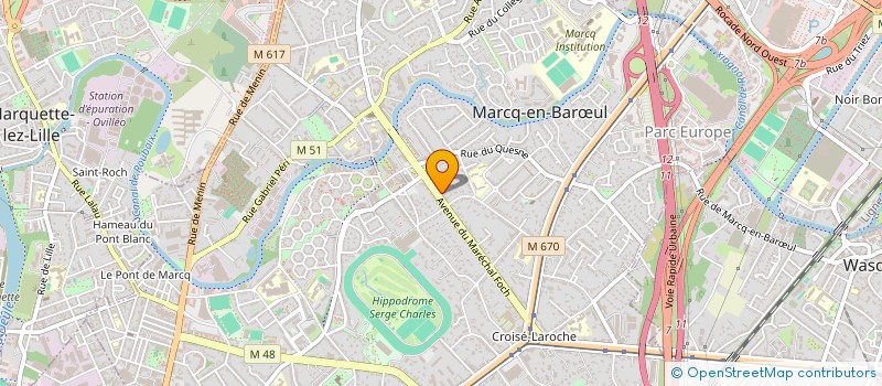 localisation de l'entreprise SCI DU HEM 1 à MARCQ-EN-BARŒUL