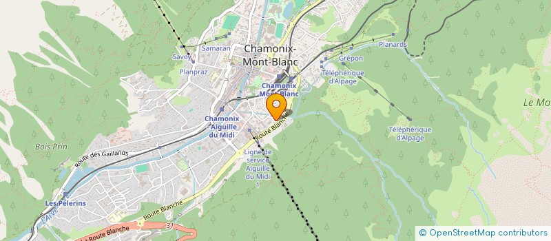 localisation de l'entreprise SCI DU HIBOU BORGNE à CHAMONIX-MONT-BLANC