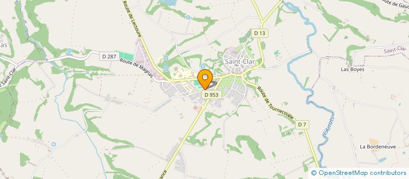 localisation de l'entreprise SCI DU HOURNAS  SAINT-CLAR