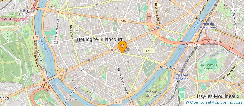 localisation de l'entreprise SCI DU JAGUAR  BOULOGNE-BILLANCOURT