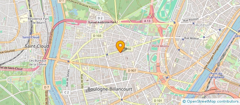 localisation de l'entreprise SCI DU JARDIN 2 à BOULOGNE-BILLANCOURT