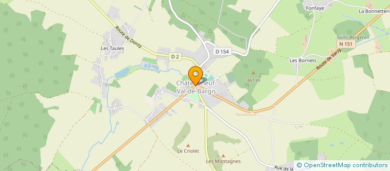 localisation de l'entreprise SCI DU JARDIN FLEURI  CHATEAUNEUF-VAL-DE-BARGIS