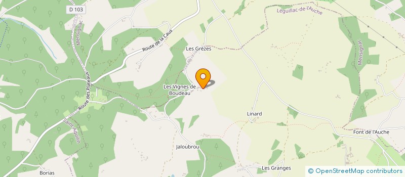 localisation de l'entreprise SCI DU JARISSOU à LEGUILLAC DE L AUCHE