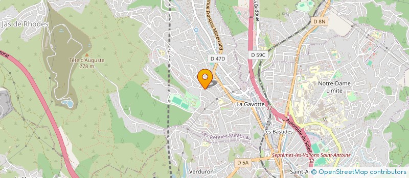 localisation de l'entreprise SCI DU JAS DE RHODES à LES PENNES-MIRABEAU