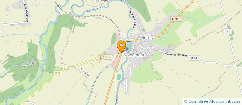 localisation de l'entreprise SCI DU JAVE  CEINTREY