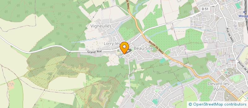 localisation de l'entreprise SCI DU JEU DE QUILLES  LORRY-LES-METZ