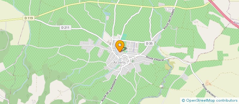 localisation de l'entreprise SCI DU JEU DU MAIL  ARZENS
