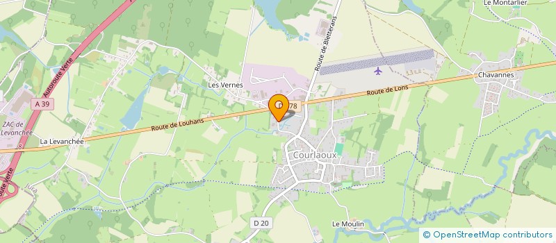 localisation de l'entreprise SCI DU JURA  COURLAOUX