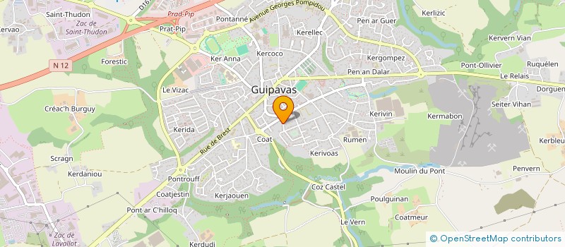 localisation de l'entreprise SCI DU KORRIGAN  GUIPAVAS