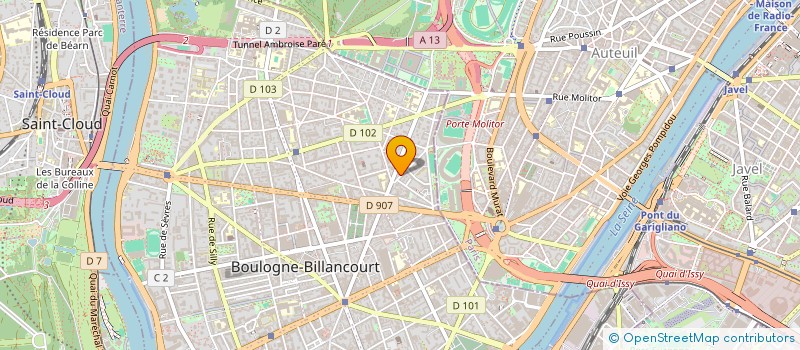 localisation de l'entreprise SCI DU LAC à BOULOGNE-BILLANCOURT