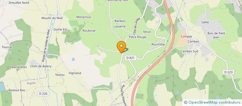 localisation de l'entreprise SCI DU LAC  PUJOLS