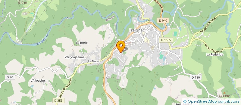 localisation de l'entreprise SCI DU LAC  TREIGNAC