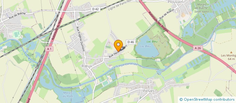 localisation de l'entreprise SCI DU LAC BLEU  RUX