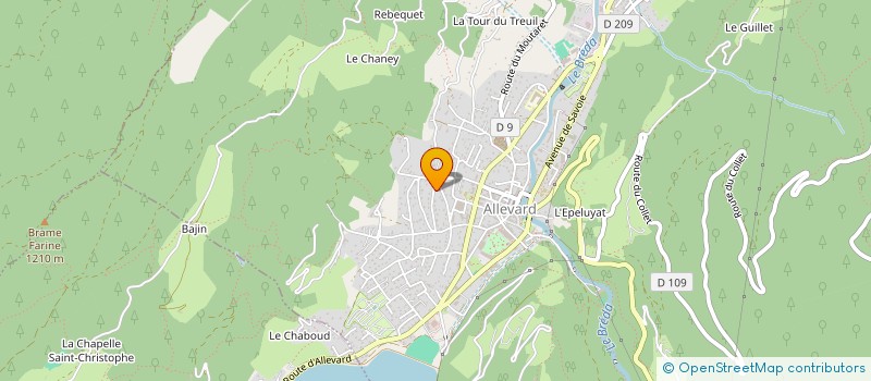 localisation de l'entreprise SCI DU LAC DU FLUMET  ALLEVARD