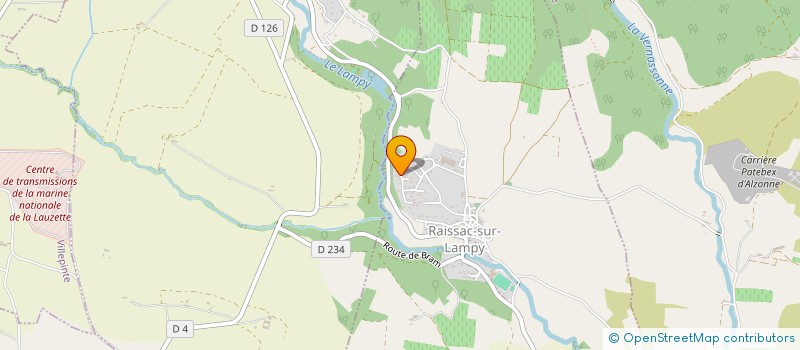 localisation de l'entreprise SCI DU LAMPY  RAISSAC-SUR-LAMPY