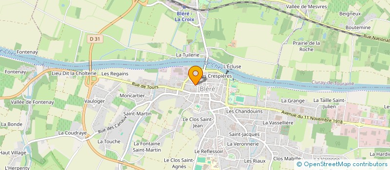 localisation de l'entreprise SCI DU LAPON  BLERE