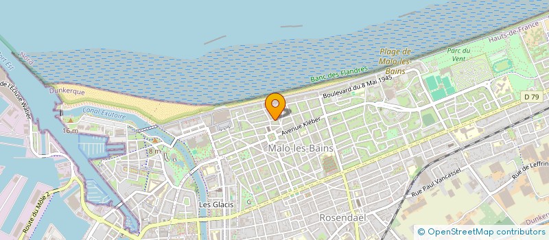 localisation de l'entreprise SCI DU LARGE  DUNKERQUE