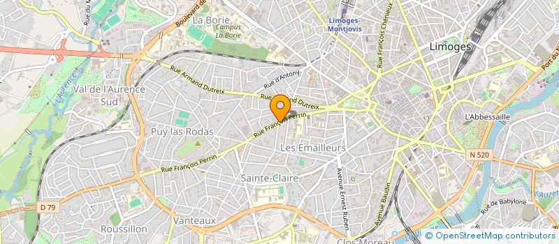 localisation de l'entreprise SCI DU LARO à LIMOGES