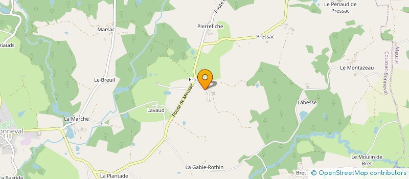 localisation de l'entreprise SCI DU LAVOIR  COUSSAC-BONNEVAL