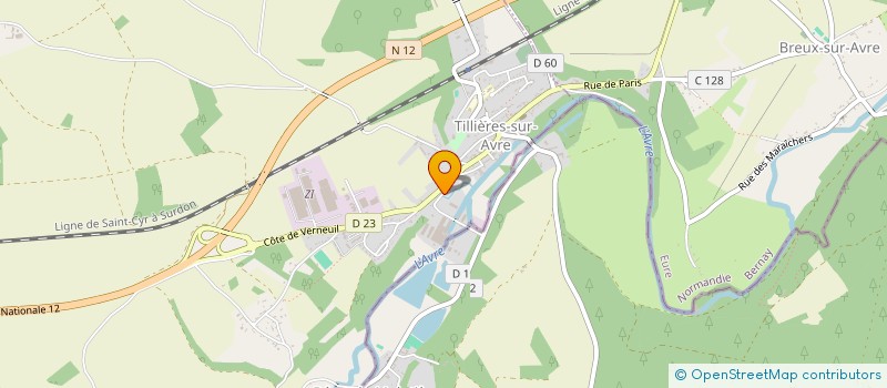 localisation de l'entreprise SCI DU LAVOIR  TILLIERES-SUR-AVRE