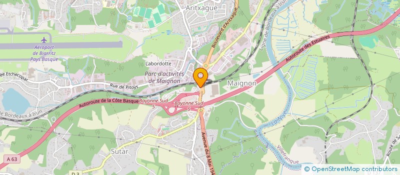 localisation de l'entreprise SCI DU LAXIA à BAYONNE