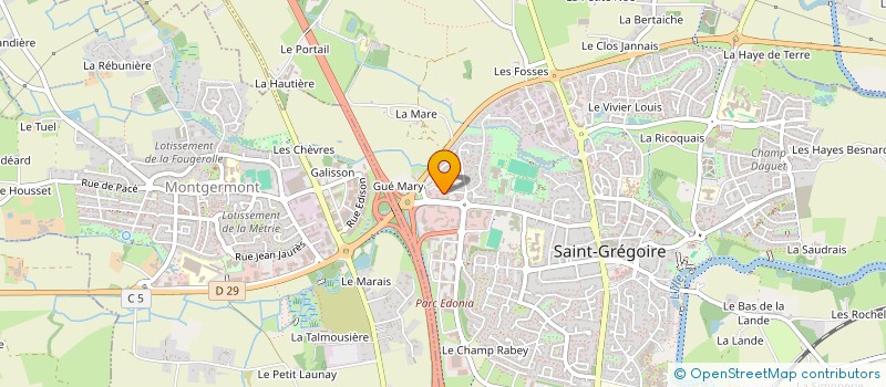 localisation de l'entreprise SCI DU LEON  SAINT-GREGOIRE