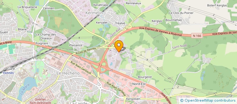 localisation de l'entreprise SCI DU LEVANT à VANNES