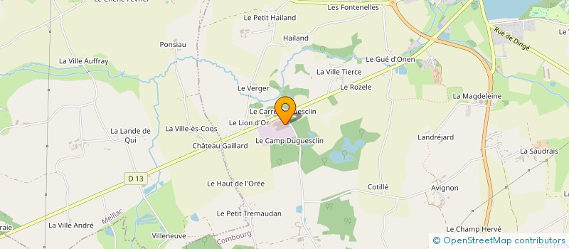 localisation de l'entreprise SCI DU LION  COMBOURG