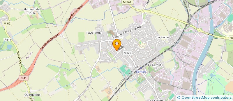 localisation de l'entreprise SCI DU LION D'OR  SANTES