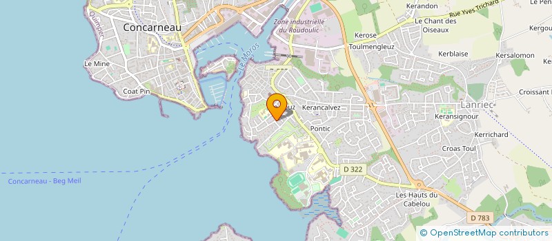 localisation de l'entreprise SCI DU LITTORAL  CONCARNEAU