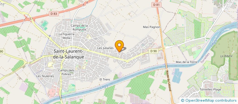 localisation de l'entreprise SCI DU LITTORAL DE LA MEDITERRANEE  SAINT-LAURENT-DE-LA-SALANQUE
