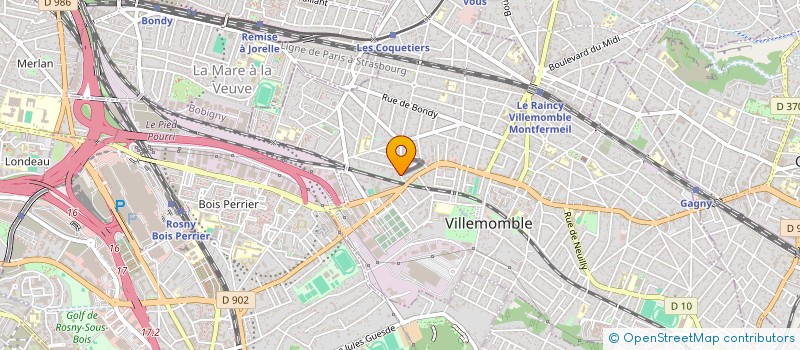 localisation de l'entreprise SCI DU LIZ à VILLEMOMBLE